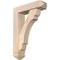 Ekena Millwork Olympic Arts and Crafts Smooth Bracket w/ Offset Brace, Douglas Fir, 5 1/2"W x 20"D x 28"H BKT0604X20X28OLY03SDF - alternate 1